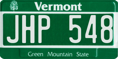VT license plate JHP548