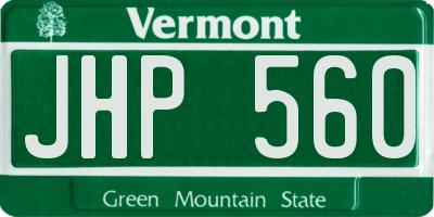 VT license plate JHP560