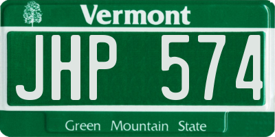 VT license plate JHP574