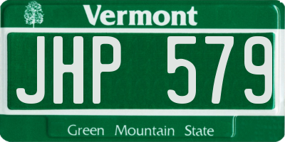VT license plate JHP579