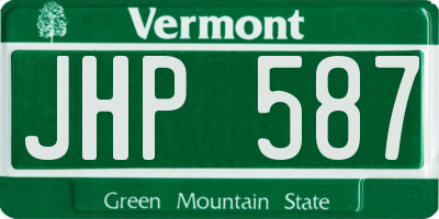 VT license plate JHP587
