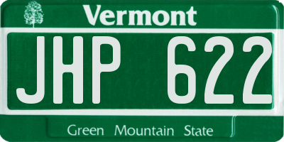 VT license plate JHP622