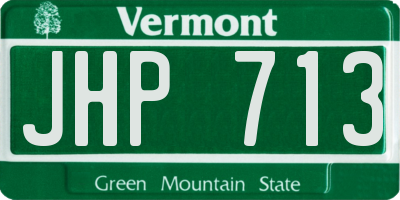 VT license plate JHP713