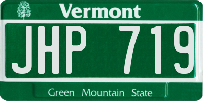 VT license plate JHP719