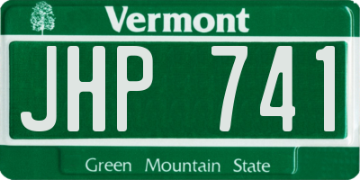 VT license plate JHP741
