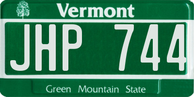 VT license plate JHP744