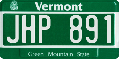 VT license plate JHP891