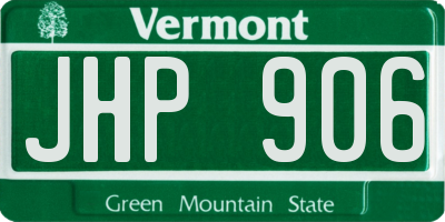 VT license plate JHP906