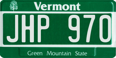 VT license plate JHP970