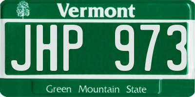 VT license plate JHP973