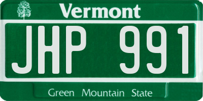 VT license plate JHP991
