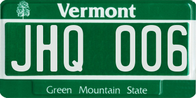 VT license plate JHQ006