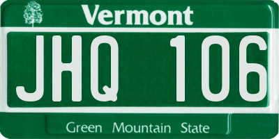 VT license plate JHQ106