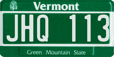 VT license plate JHQ113