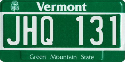 VT license plate JHQ131