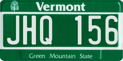 VT license plate JHQ156