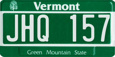 VT license plate JHQ157