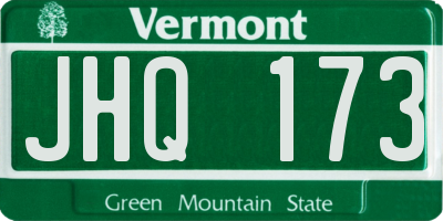 VT license plate JHQ173