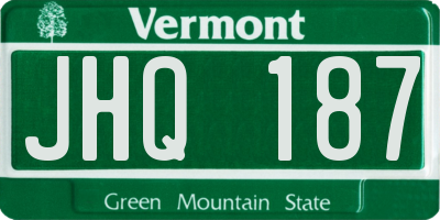 VT license plate JHQ187