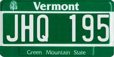 VT license plate JHQ195