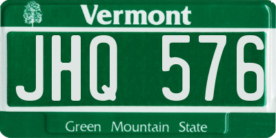 VT license plate JHQ576