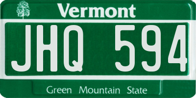 VT license plate JHQ594