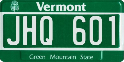 VT license plate JHQ601