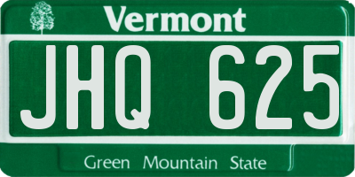 VT license plate JHQ625