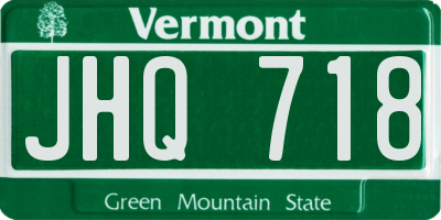 VT license plate JHQ718