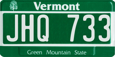 VT license plate JHQ733