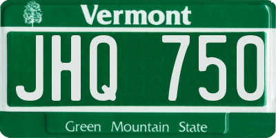 VT license plate JHQ750