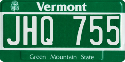 VT license plate JHQ755