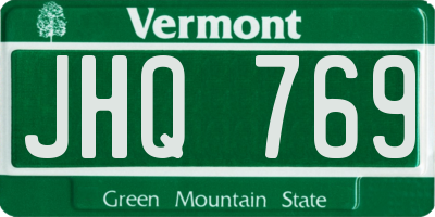 VT license plate JHQ769