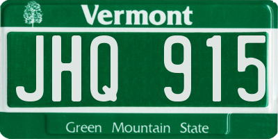 VT license plate JHQ915