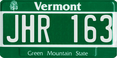 VT license plate JHR163