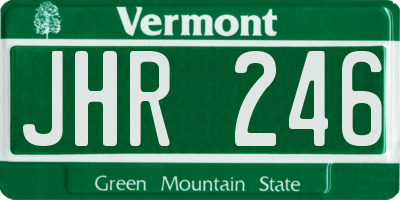 VT license plate JHR246