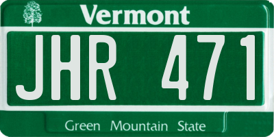 VT license plate JHR471