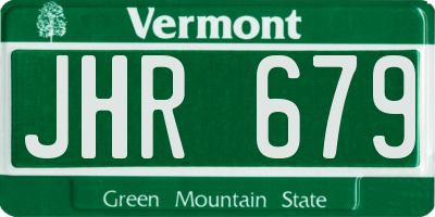 VT license plate JHR679