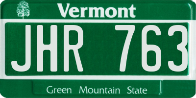 VT license plate JHR763