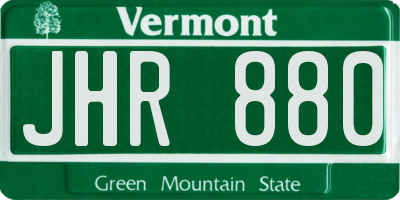 VT license plate JHR880
