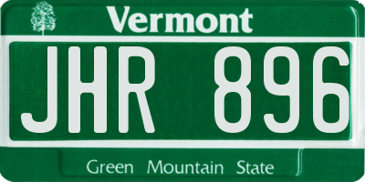 VT license plate JHR896