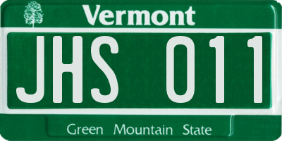 VT license plate JHS011
