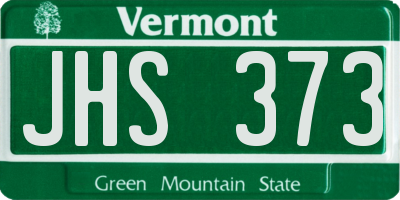 VT license plate JHS373