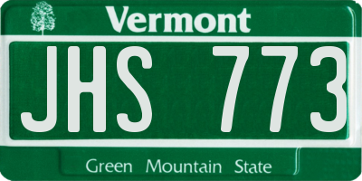 VT license plate JHS773