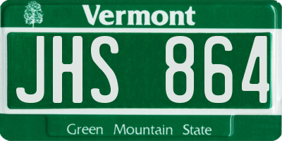 VT license plate JHS864