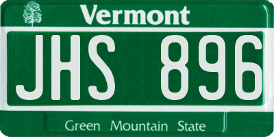 VT license plate JHS896