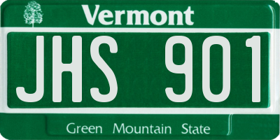 VT license plate JHS901