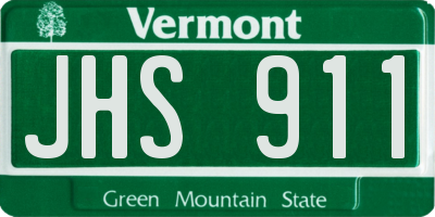 VT license plate JHS911