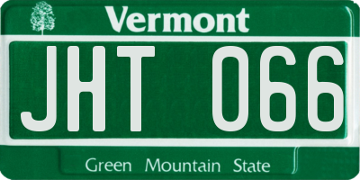 VT license plate JHT066