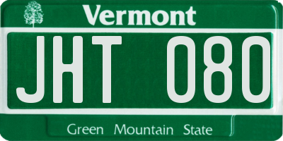 VT license plate JHT080